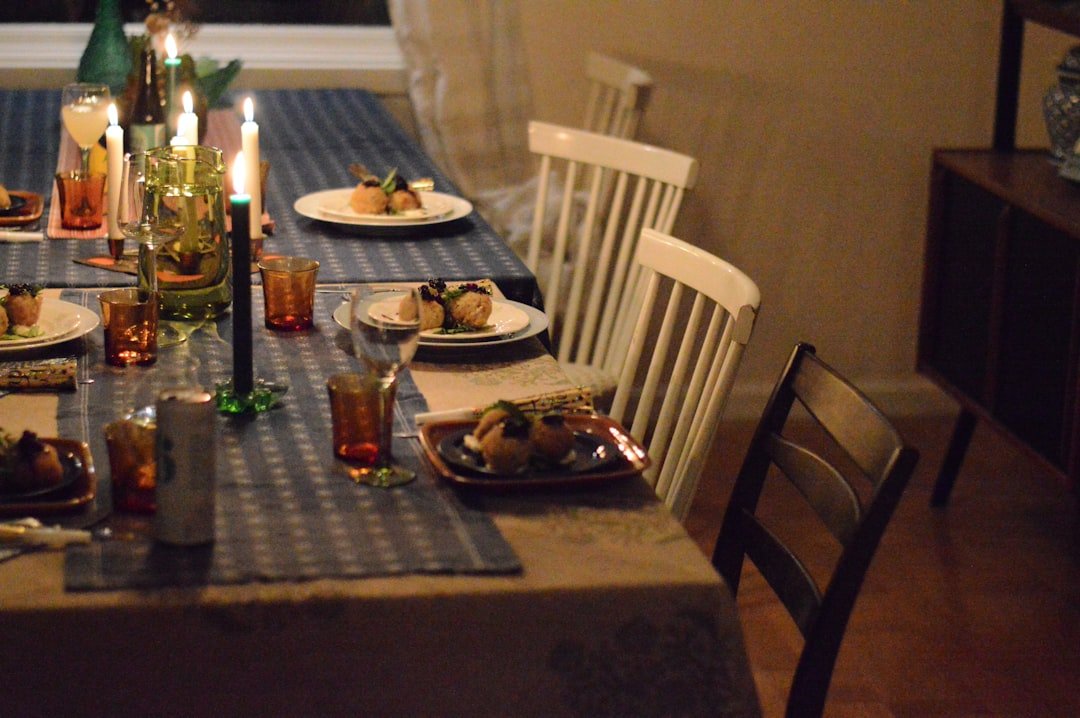 A formal dining table set for a meal